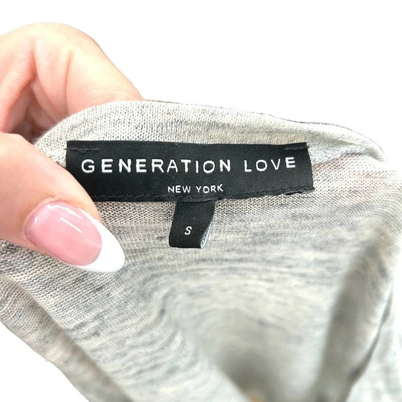 Generation Love Gray Linen Side Lace-up Tassel Tank‎ Top Size Small - Picture 5 of 7